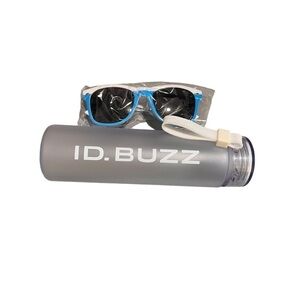 I d buzz merch set water bottle and sunglasses